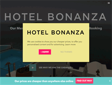 Tablet Screenshot of hotelbonanza.com